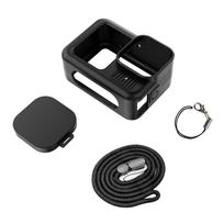 For GoPro Hero 13 Black Soft Silicone Protective Case Full Cover with Wrist Strap & Lens Cover Sprots Camera Accessories Kit