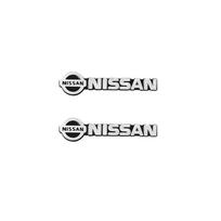 2/4pcs Car Audio Decorate 3D Aluminum Speaker Stereo Speaker Badge Sticker Center Cover For Nissan X-trail Qashqai j10 Note Juke