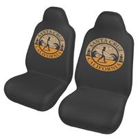 Personalized Creative Surfing Print Car Seat Cover Four Season Car Seat Cushion Easy To Install 2-piece Car Seat Cover