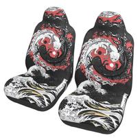 Japanese Style Anime Printed Universal Car Seat Cover Suitable for All Car Seat Cover Protection 2-piece Set
