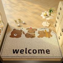 Cartoon Door Mat, Porch Scraping Mud Rubbing Soil Foot Mat, Household Cuttable Pvc Silk Ring Floor Mat, Wear-Resistant And Non-Slip Mat 40*60cm
