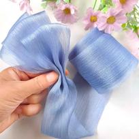 New 5M Pleated Chiffon Ribbon 6cm Wide DIY Bow Ribbon Gift Wrapping Ribbon Wedding Party Supplies