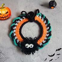 Breathable Halloween Pets Costumes Clothes Ghost Halloween Cat Headgear Hollow Tie Cat Woven Hat Bib For Dog Rabbit