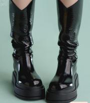 [TOYBARJAPAN] 16 Action Figure Accessory  Worldbox GS007-B Beautiful Female Body Black Two-Way Slouch Boots (Body not included)