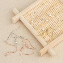 Tingxiang Sterling Silver Round Bead Earring Hooks - DIY Jewelry Accessories Round Bead Earring Hook 0.6+2.5 Bead