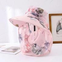 Wide Brim Face Mask Sun Hat UV Protection Lightweight Tea Picking Work Hat Full Wrap Breathable Fisherman's Hat Summer Outdoor