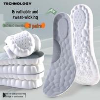 Buyun Men's 3-Pair Breathable Anti-Odor Shoe Insoles 35-36 (Trimmable)