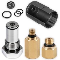 6.0 IPR Valve Socket & Oil Rail Adapters Kit & 6.0 High Pressure Oil Pump IPR Valve Air Test Fitting Tool with Seal Kit 8PCS Set