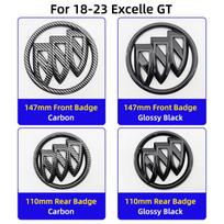 2pcs Car Front Grille Center Emblem Badge Rear Trunk Sticker Accessories For Buick Excelle GT Envision LaCrosse Regal Verano GL6 glossy black-2pcs