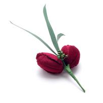 2022 Red Tulip Retro Bridal Hairpin for Photo Shoot Styling
