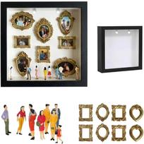 Mini Figurines DIY Mini Museum Box Gold Frames Creative Memory Display Kit  Wedding Gift Style-A