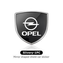 Universal Shield Car Sticker Alloy Mirror Adhesive Car Decor Badge For Opel ADAM ASTRA J K CORSA E INSIGNIA MOKKA VIVA Meriva