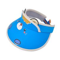 Cartoon Kids Sun Hat With Wide Brim For Summer Outdoor Protection Blue Lion