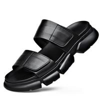 Men's Casual Summer Slip-On Clogs: Lightweight Fashion Slippers for Home, Outdoor, and Beach 40 juoda