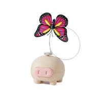 360° Rotating Electric Cat Teasing Stick Butterfly Pattern Self-hilarity Cat Electric Toy Automatic Rotate Non-slip Base