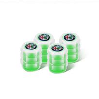 4Pcs/set Fluorescent Green Car Tire Valve Caps Dust-proof Covers Decoration For Alfa Romeo Stelvio Giulietta 159 147 156 Volante