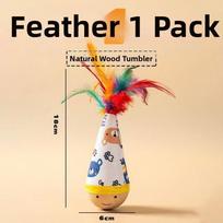 Cute Cartoon Pattern Cat Tumbler Wobbler Bite-Resistant Wear-Resistant Wobble Ball Chew Interactive Cat for Cat Supplies
