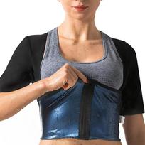 Heat Trapping Women Sauna Suits Short Sleeve Compression Shapewear  Weight Loss L XL