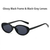 Retro Oval Cat Eye Sunglasses Uv400 Protection Anti-Blue Light Lightweight Tr Frame Prescription Compatible Sunglasses Outdoor