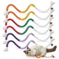 T02C!Interactive Cat Rope , 6Pcs Cat Chew Ropes, 23.6 Inch, For Indoor Cats With Natural Gall Fruit, Cat
