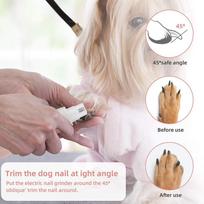 T02C!Professional Silent Cat Dog Hair Trimmer Paws Nail Grinder Animal Foot Hair Cutter Remover USB Rechargeable Pet Grooming