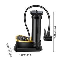 Bike Foot Pump Lightweight Car Foot Inflator With Pressure Gauge Portable Bike Tire Compressor For Sedan Motorcycle Pickup A