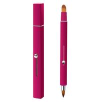 Aluminium Tube Retractable Lip/brow Brush Golden&Black&Red&Pink with Protect Cap Lip Gloss Brush Portable Telescopic