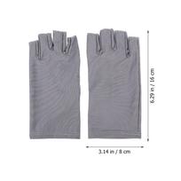 1Pair Uv Shield Gloves Nail Manicure Gel Polish Drying Anti-Uv Fingerless Nail Stretchy Lightweight Sunscreen Hand