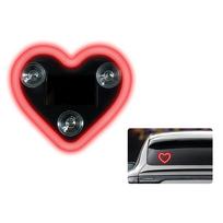 Solar Powered Car LED Ambient Light Heart Shape Neon Light for Back Window Decoration 5 Modes Night Driving Lighting