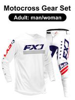 motocross gear set Enduro cross Jersey Pant Kits Racer Gear Set Off-road Mens Kits Women's mountain Downhill Motorcycle MX XL-36