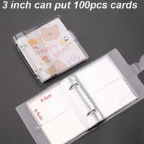 Durable Pvc Photocard Binder With 50/100 Pockets For Ultimate Photo Protection Transparent,3in