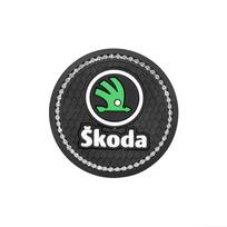 1/2/4pcs Car Water Cup Bottle Holder Anti-slip Pad Fur Mat For Skoda S Logo Octavia Mk3 Fabia 2 Superb 2 Kamiq Kodiaq VRS VII (as the picture,1pcs)