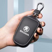 Leather Car Key Case Cover for Skoda Superb A7 Kodiaq Octavia A8 2021 Leather Shell Fob Holder Keyless Accessories juoda