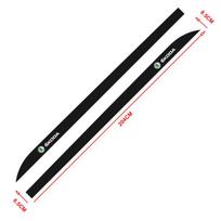 2PCs Car Door Side Skirt Car Body Decal Carbon Fiber Art Stickers For Skoda Octavia Fabia Kamiq Kapoq Kodiaq Rapid SCALA Superb