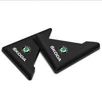 2Pcs Car Door Corner Cover Bumper Anti-Scratch Badge Stickers For Skoda Kodiaq Octavia Enyaq Kamiq Scala Rapid Superb Karoq Yeti