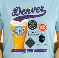 Denver Craft Beer Logos T-Shirt | Support The Locals Tee, Denver Beer Culture S