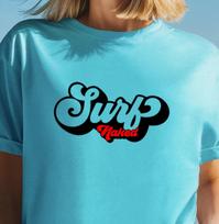 Surf Naked T-shirt | Beach Style Tee, Surfing Vibes Shirt, Gift for Surfers XL