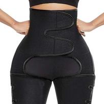 Neoprene Sauna Sweat Shorts Women 3-in-1 Body Shaper Waist Cincher Butt Lifter Thigh Trimmer Fitness Workout Slim Underwear S-M