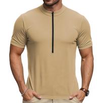 Men's Short Sleeve Cycling Jersey Half Zip Breathable Quick Dry Lightweight Performance Top for Road Mountain Bike Riding L