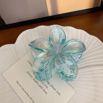 Creative Hairpin Flower Hair Clip Grab Clip Blingbling Transparent Hair Clip Korean Style Hair Accessories Large Hair Claw Girls