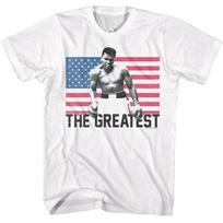 Muhammad Ali - Flag The Greatest - American Classics - Solid White  Short S 160