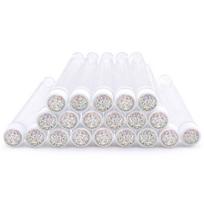 20pcs Reusable Makeup Brushes Tube Dust-proof Eyebrow Brush Tubes with New Lashes Resin Drill Replaceable Eyelash Extension Tool