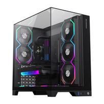 GAMEMAX PC Case, Mid-Tower Gaming Case, Panoramic Tempered Glass, ATXM-ATXITX Compatible, 7-Slot Expansion, 400mm GPU Support, 5 ARGB Fans, RMT-AP