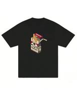 2025 Funny Cigarette Box Short-Sleeved unisex Wounisex  T-Shirts Summer Cotton Top Tee Streetwear Loose Casual Harajuku S įvairiaspalvis