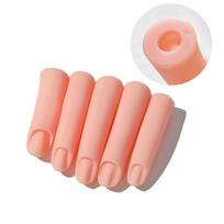 5Pcs/Set Silicone Fake Nail Art Finger Model Display Stand Nail Art Practice Hand  Display Purpose no Magnet