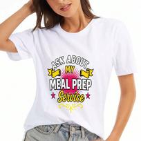 Meal Prep Mode Wounisex's Cotton T Shirt, Premium Cotton Print, Durable And Casual Fashion, Great For Meal Planning Enthusiasts, Stylish And Comfortab S įvairiaspalvis
