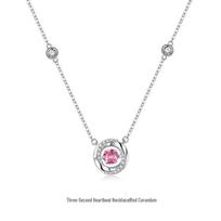 Mobius Sterling Silver Heartbeat Necklace - Beating Pendant, Light Luxury, Elegant Collarbone Chain for Women Sterling Silver