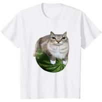 Unisex Watermelon Cat Silly Cat Emoji T-shirt XL