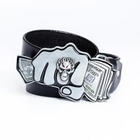 Personalized Cartoon Anime Skull Leather Belt: Men's Genuine Cowhide Fashion Accessory 95 cm