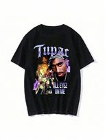 Unisex's Fashion T-Shirt Rapper Tupacs Top Hip Hop Street Wear Short Sleeve T Shirt S